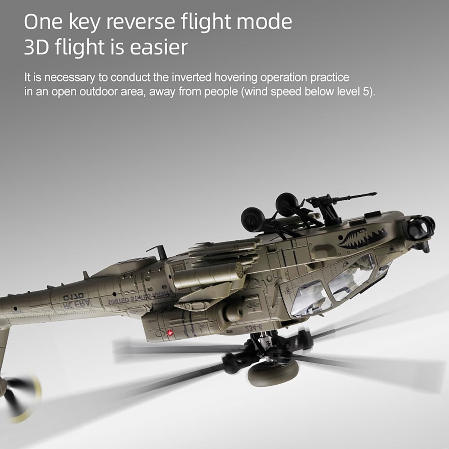 Rc Helicopter Large - 310MM 6CH C170 AH-64D リモートコントロールヘリコプター 大人向けエキスパート向け