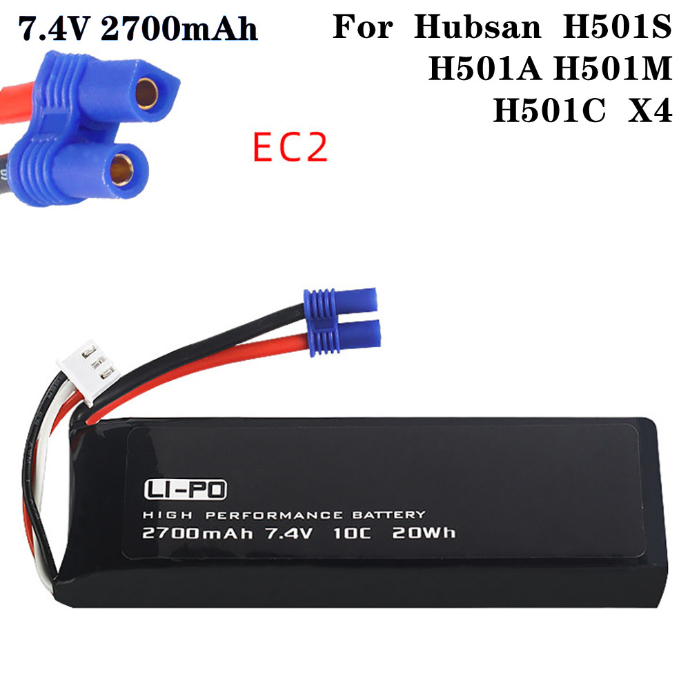 Rc Helicopter Parts - 7.4V 2700mAh 10C オリジナルバッテリー Hubsan H501S