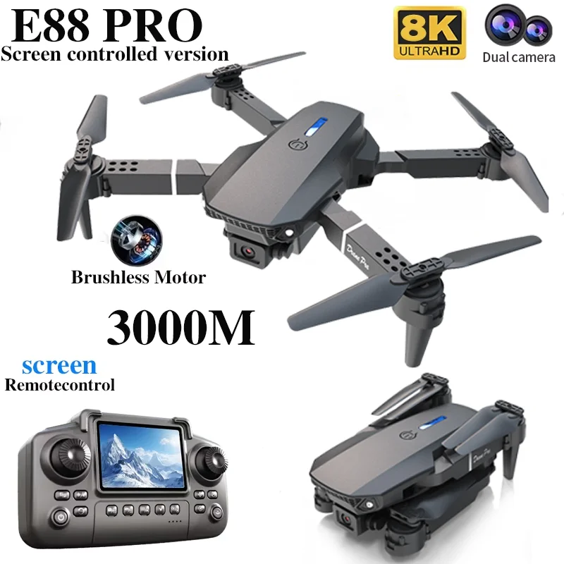 プロフェッショナル E88 プロドローン スクリーン付き 8 - Rc Helicopter Case のレビューと価格