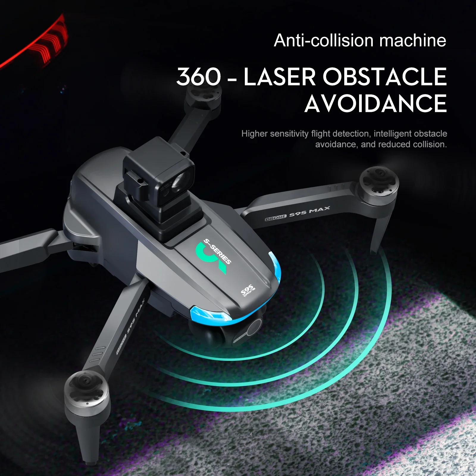 新しい S9S MAX ミニドローン 4K 2 軸 PTZ  - Rc Helicopter Case のレビューと価格