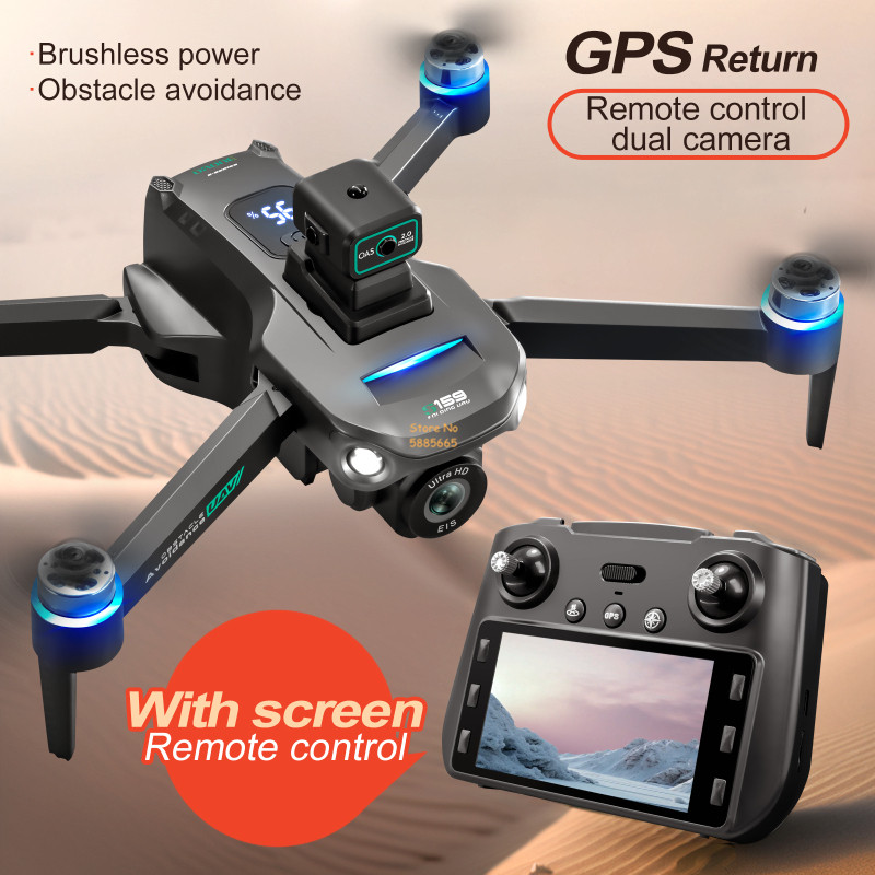 リモコン付きクワッドコプタードローン,障害物回避,LEDスク - Rc Helicopter Case のレビューと価格