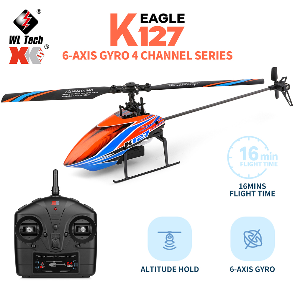 Wltoys xk K127 2.4グラム4CH 6-Aix - Rc Helicopter Large のレビューと価格