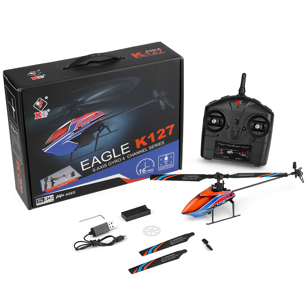 Wltoys xk K127 2.4グラム4CH 6-Aix - Rc Helicopter Large のレビューと価格