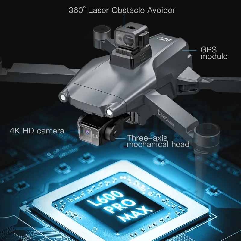 L600 プロマックス GPS ドローンプロフェッショナル  - Rc Helicopter Case のレビューと価格